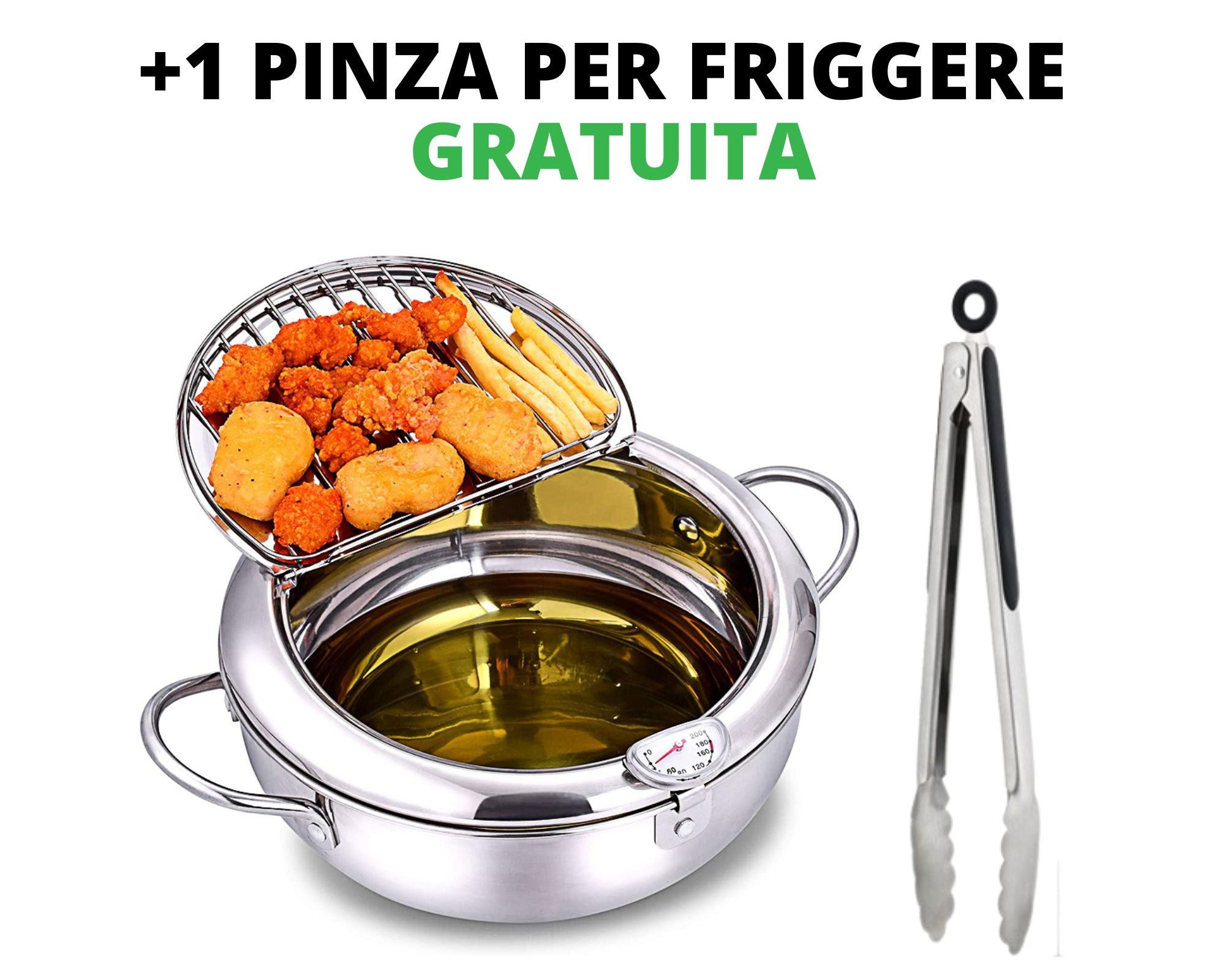 Majix - Padella Giapponese (+1 Pinza per Friggere GRATUITA)
