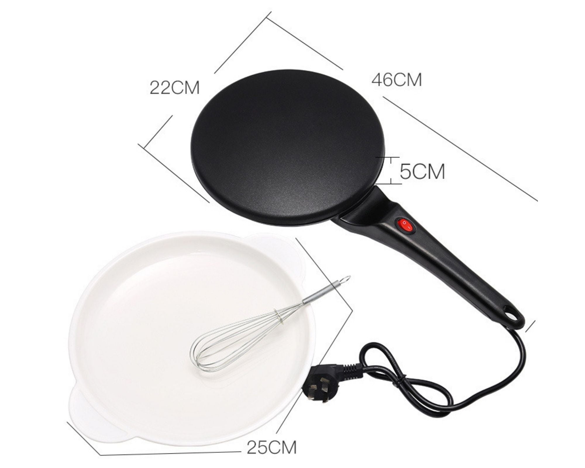 Crepix - Macchina per crepes elettrica (+ 1 ciotola per pancake e 1 frusta GRATUITI)